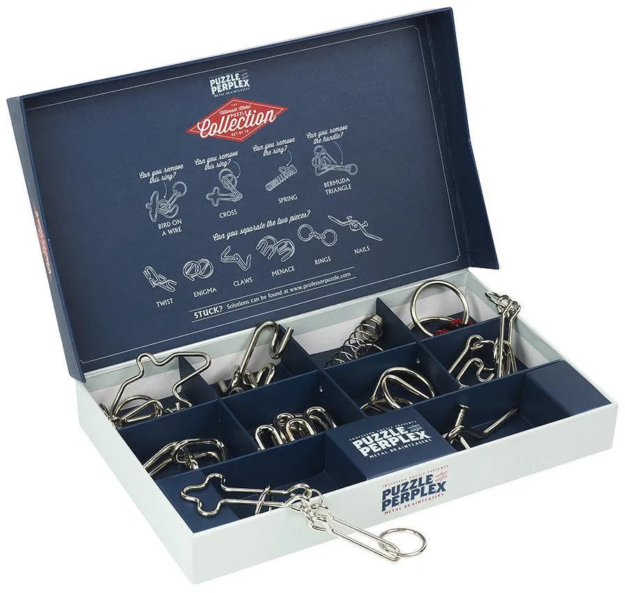 Puzzle and Perplex: Set of 10 Metal Puzzles-w111 WHS Creativity & Brain Teasers-Brain Games OÜ