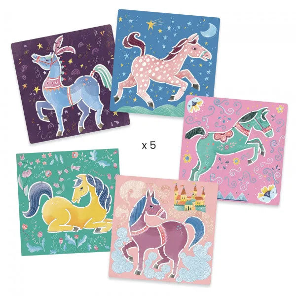 Šabloonid "Horses"-Lastemängud-Brain Games OÜ