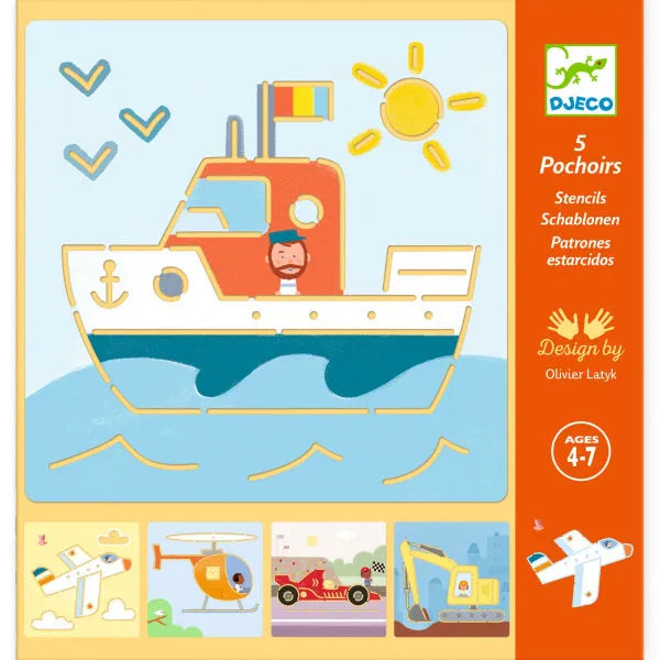Šabloonid "Transport & co"-011 Creativity & Brain Teasers-Brain Games OÜ