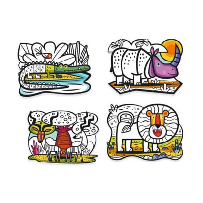 Sametised värvimislehed "Animals of the savannah"-010 Toys-Brain Games OÜ