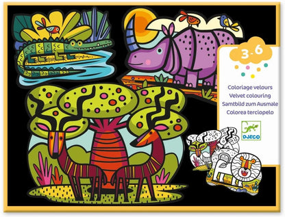 Sametised värvimislehed "Animals of the savannah"-010 Toys-Brain Games OÜ