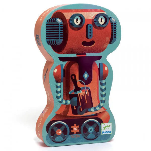 Siluettpusle "Bob the robot" 36 tk-Pusled-Brain Games OÜ