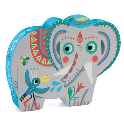 Siluettpusle "Elephant Haathee" 24 tk-Pusled-Brain Games OÜ
