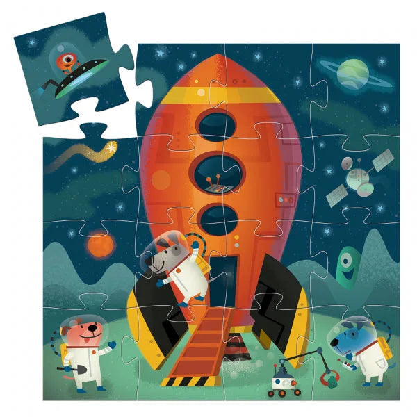 Siluettpusle "Spaceship" 16 tk-Pusled-Brain Games OÜ