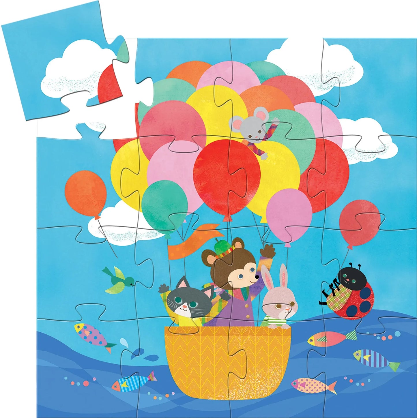Siluettpusle "The hot air balloon" 16 tk-011 Creativity & Brain Teasers-Brain Games OÜ