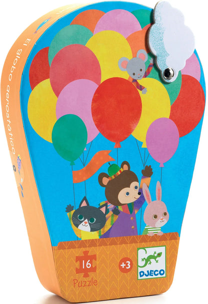 Siluettpusle "The hot air balloon" 16 tk-011 Creativity & Brain Teasers-Brain Games OÜ