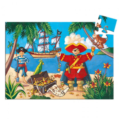 Siluettpusle "The pirate and his treasure" 36 tk-008 Jigsaw Puzzles-Brain Games OÜ