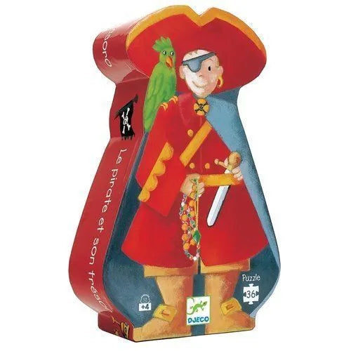 Siluettpusle "The pirate and his treasure" 36 tk-008 Jigsaw Puzzles-Brain Games OÜ