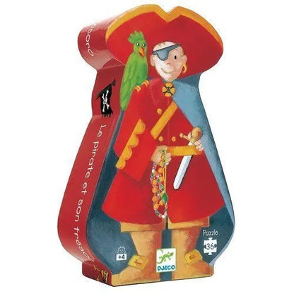 Siluettpusle "The pirate and his treasure" 36 tk-008 Jigsaw Puzzles-Brain Games OÜ