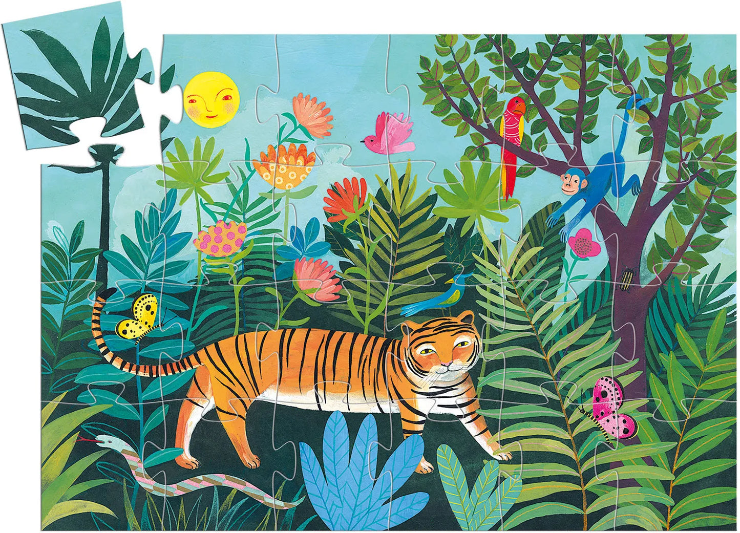 Siluettpusle "The tiger's walk" 24 tk-008 Jigsaw Puzzles-Brain Games OÜ