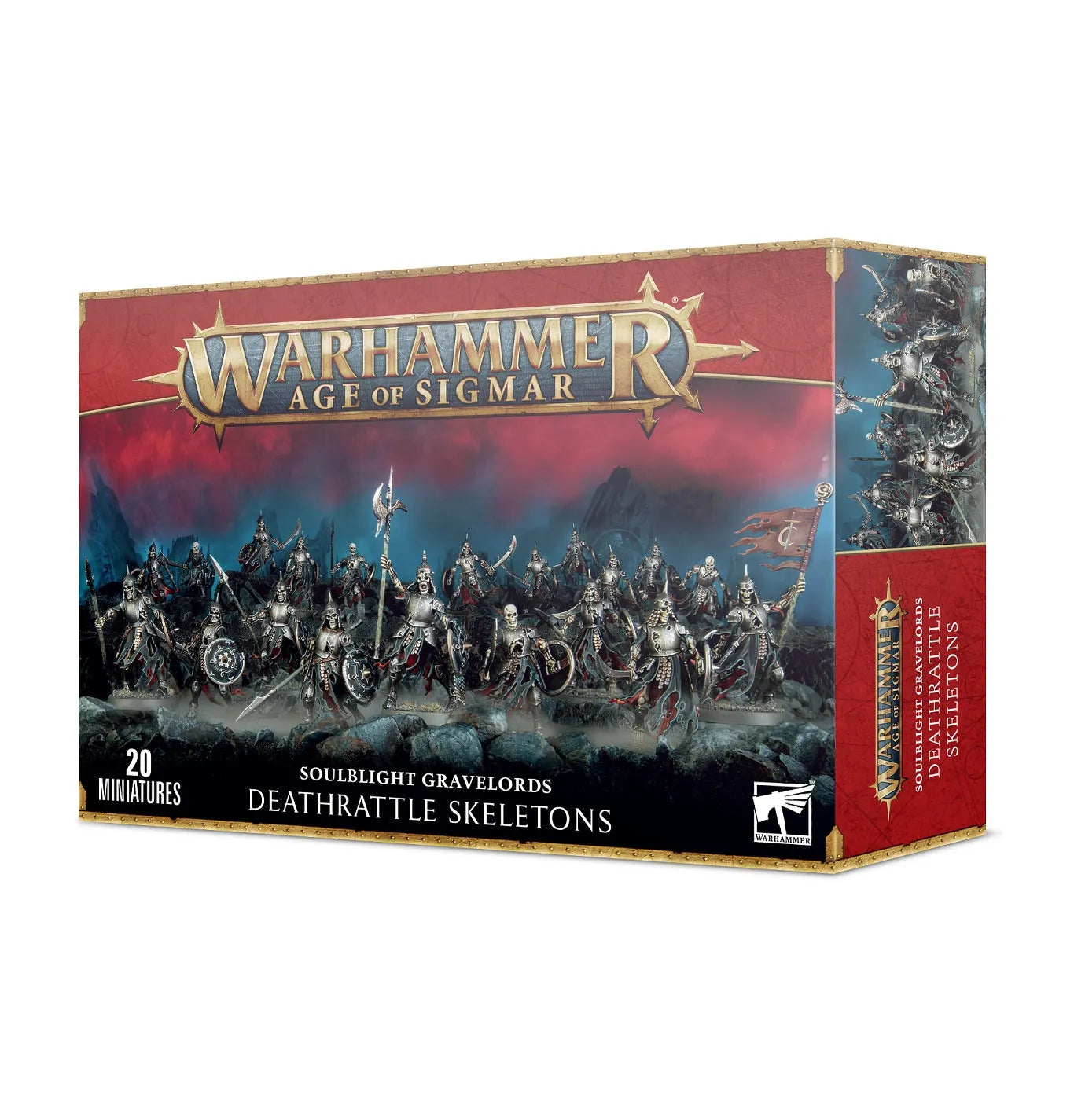 Soulblight Gravelords: Deathrattle Skeletons-003 Miniature Gaming-Brain Games OÜ
