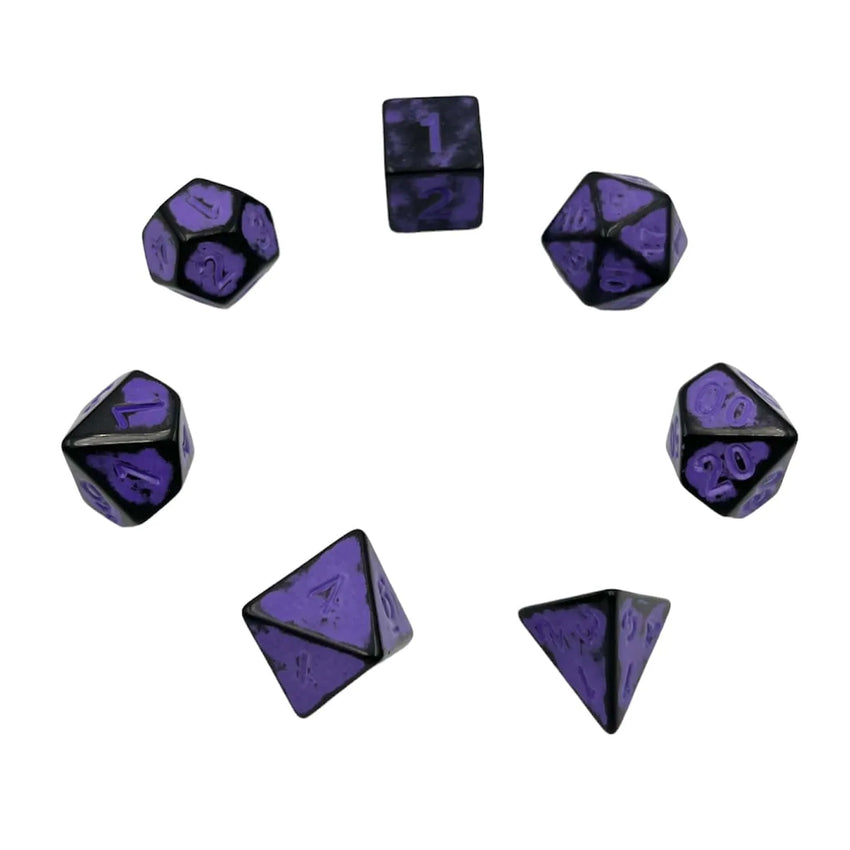 Täringukomplekt Antik Dark Knight: Purple (7)-104 Accessories-Brain Games OÜ