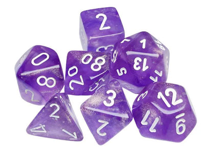 Täringukomplekt Borealis Purple - White (7)-004 Accessories-Brain Games OÜ