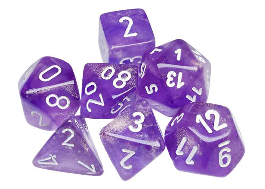 Täringukomplekt Borealis Purple - White (7)-004 Accessories-Brain Games OÜ