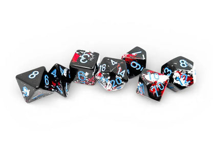 Täringukomplekt Brush Dark Side - Blue (7)-Täringud-Brain Games OÜ