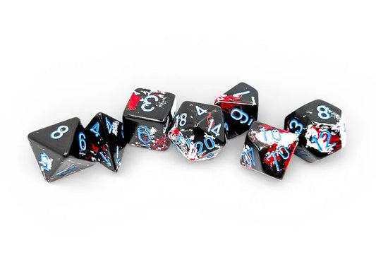 Täringukomplekt Brush Dark Side - Blue (7)-Täringud-Brain Games OÜ
