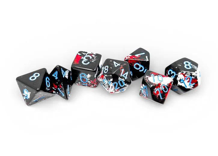 Täringukomplekt Brush Dark Side - Blue (7)-Täringud-Brain Games OÜ