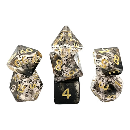 Täringukomplekt Confetti: Black Sulfer (7)-104 Accessories-Brain Games OÜ