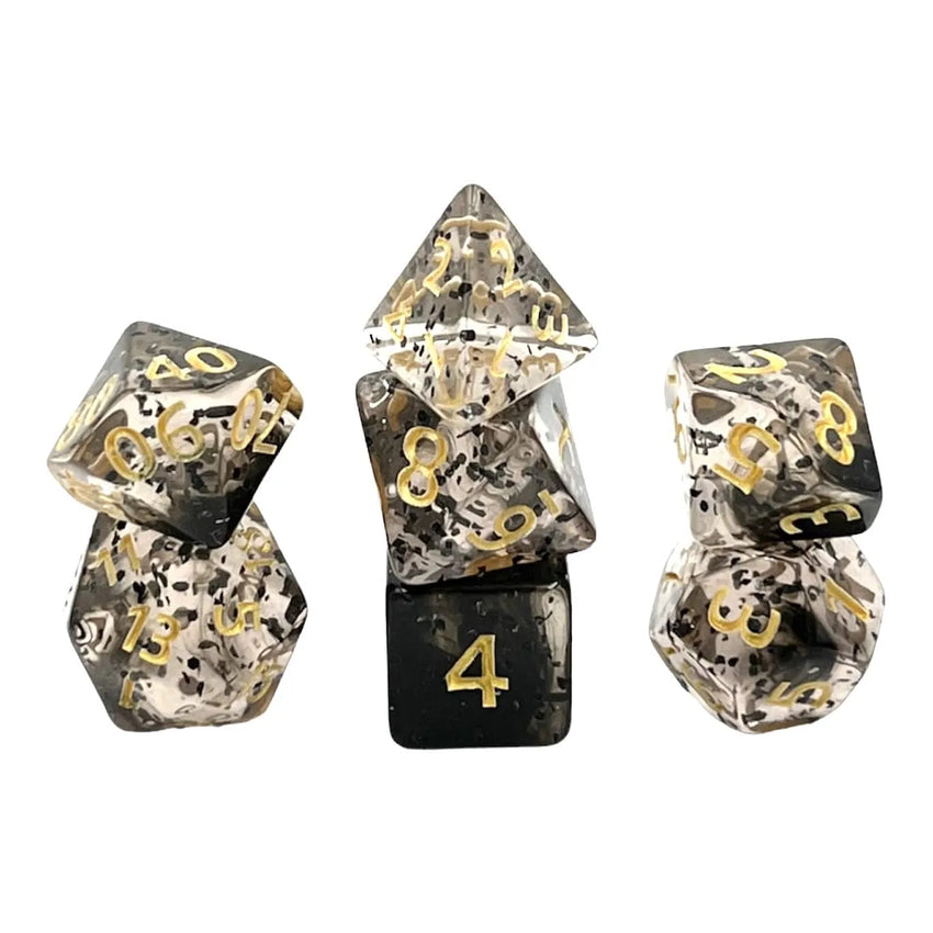 Täringukomplekt Confetti: Black Sulfer (7)-104 Accessories-Brain Games OÜ