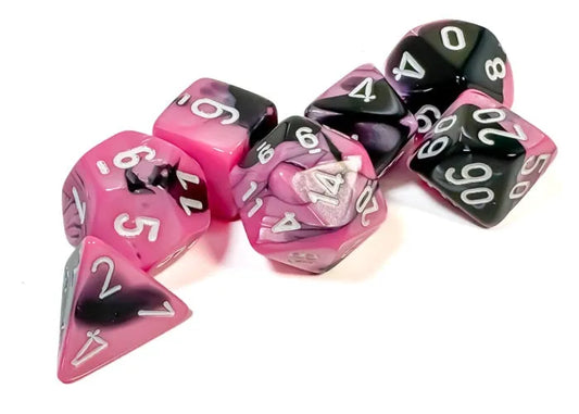 Täringukomplekt Gemini Black & Pink - White (7)-001 Board / Card Games-Brain Games OÜ