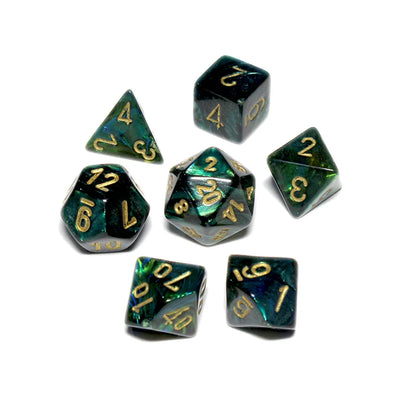 Täringukomplekt Mini Scarab Jade - Gold (7)-Misc-Brain Games OÜ