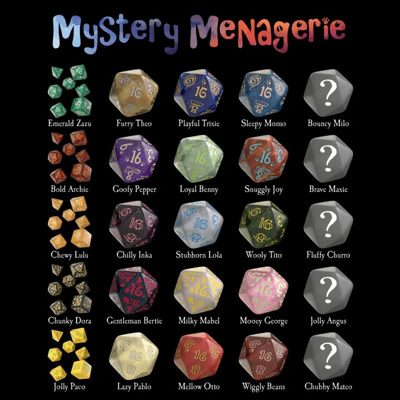 Täringukomplekt Mystery Menagerie