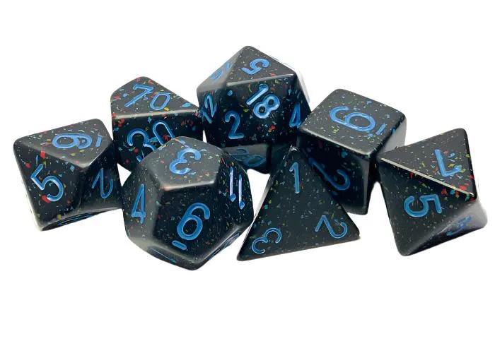 Täringukomplekt Speckled Blue Stars (7)-004 Accessories-Brain Games OÜ