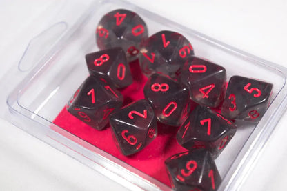 Täringukomplekt Translucent Smoke - Red (10)-Strateegiamängud-Brain Games OÜ