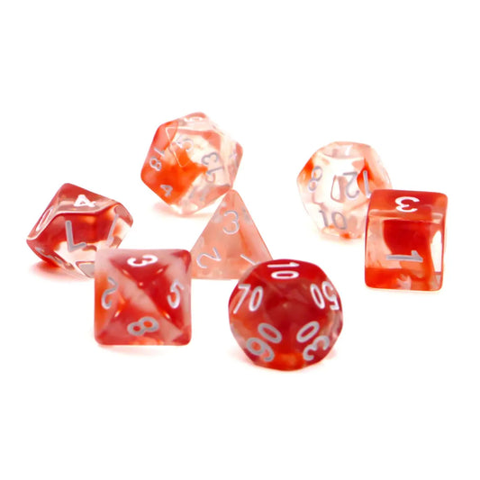 Täringukomplekt Transparent: Nebula Red (7)-104 Accessories-Brain Games OÜ