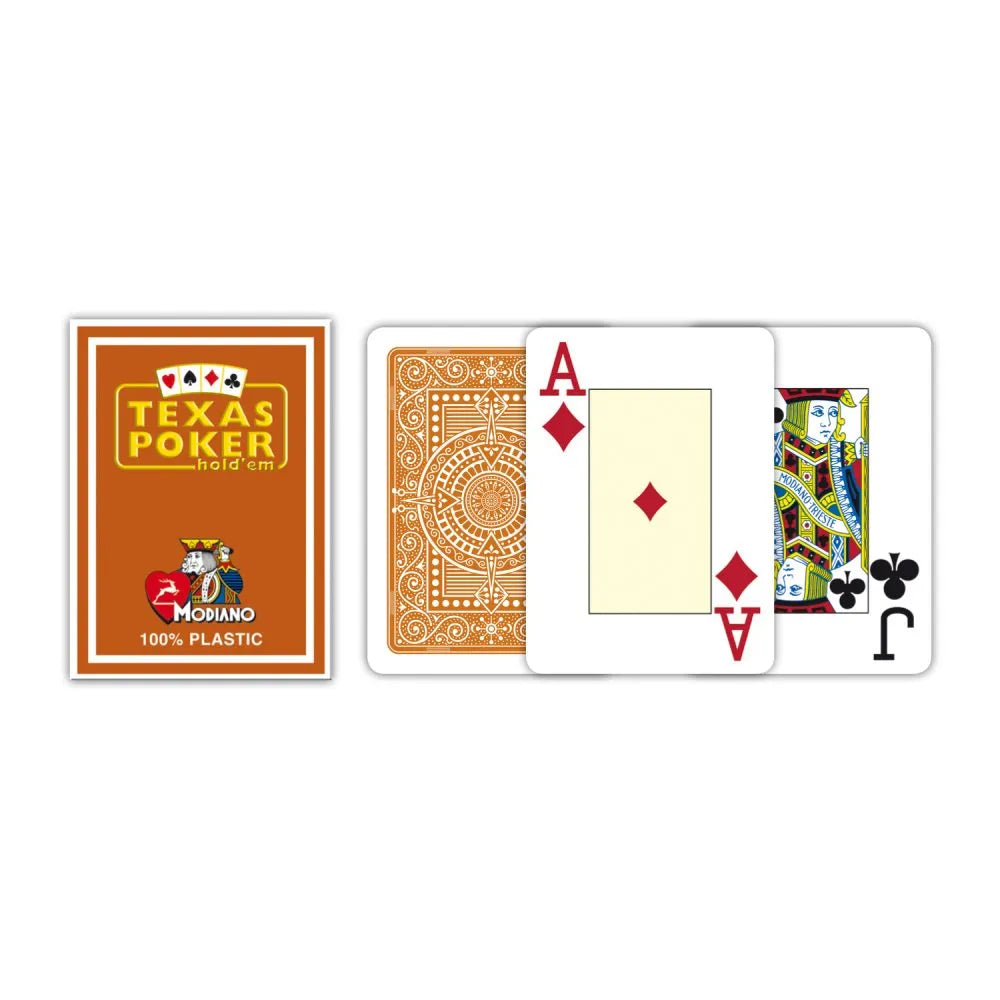 Texas Poker kaardid (jumbo, pruun)-105 Poker Sets-Brain Games OÜ