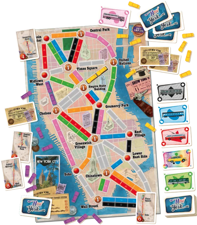 Ticket To Ride New York-001 Board / Card Games-Brain Games OÜ