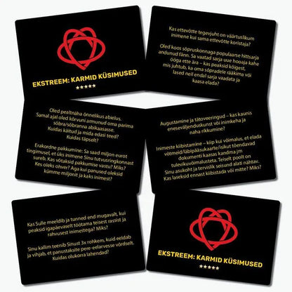 Vestluskaardid "Ekstreem: Karmid küsimused"-Seltskonnamängud-Brain Games OÜ