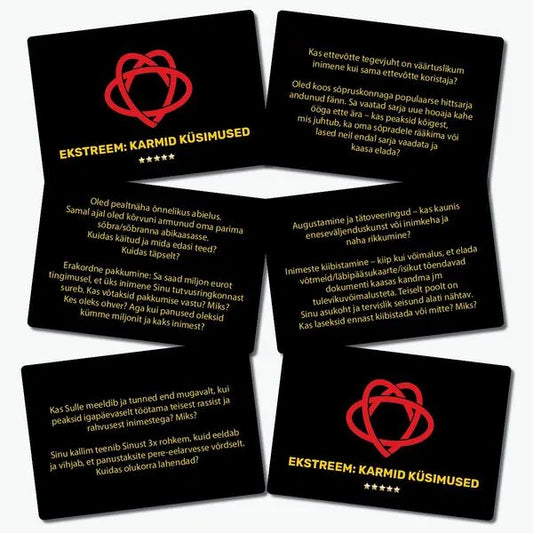 Vestluskaardid "Ekstreem: Karmid küsimused"-Seltskonnamängud-Brain Games OÜ
