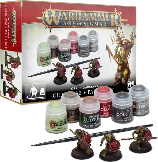 Warhammer Age of Sigmar - Orruk Warclans Gutrippaz + Paints Set-Strateegiamängud-Brain Games OÜ