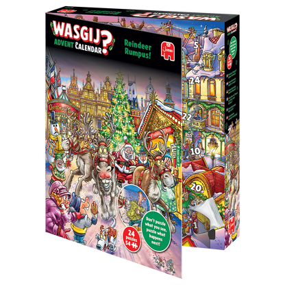 Wasgij Advent Calendar "Reindeer Rumpus!"-108 Jigsaw Puzzles-Brain Games OÜ