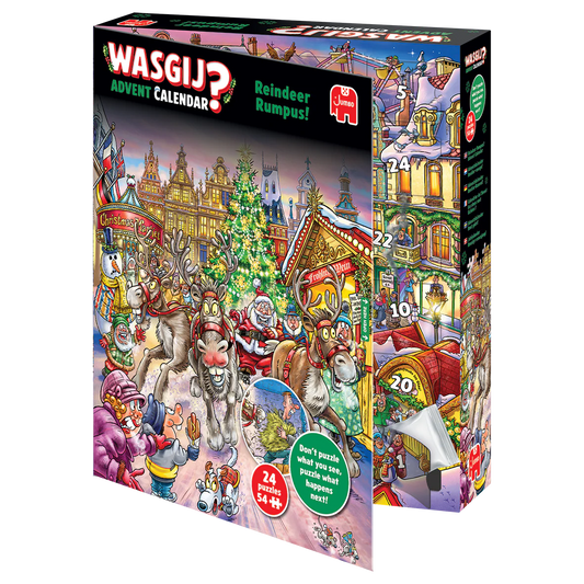 Wasgij Advent Calendar "Reindeer Rumpus!"-108 Jigsaw Puzzles-Brain Games OÜ