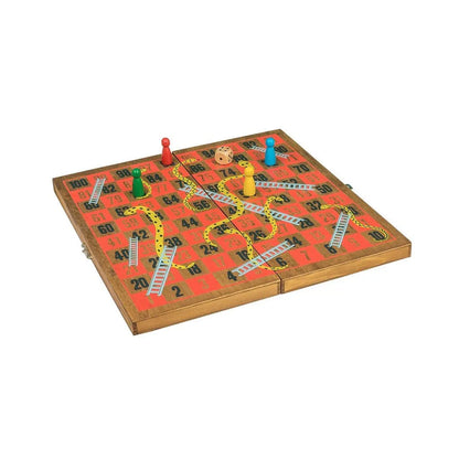 Wooden Games Workshop "Snakes & Ladders"-w001 WHSX Board / Card Games-Brain Games OÜ