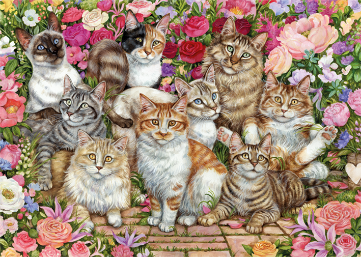 Pusle "Floral Cats" 1000 tk