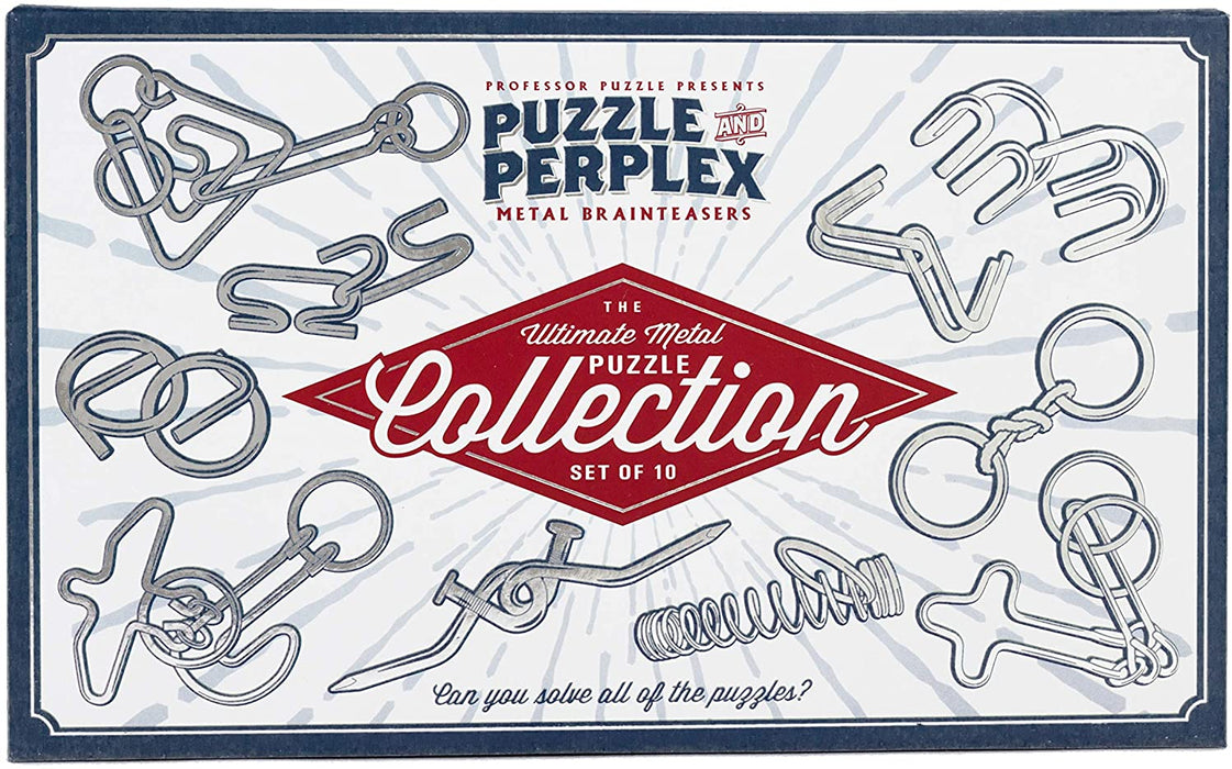 Puzzle and Perplex: Set of 10 Metal Puzzles