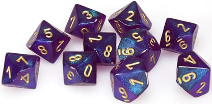 Täringukomplekt Borealis Royal Purple - Gold (10)-Misc-Brain Games OÜ